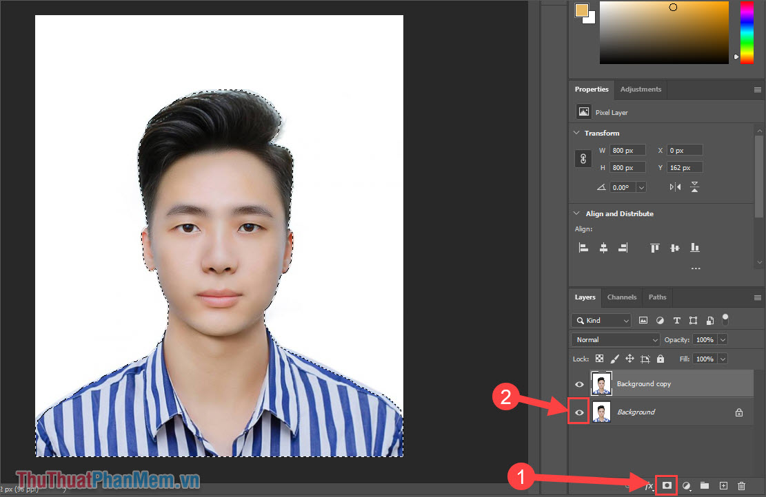 Hướng dẫn thay phông nền xanh ảnh thẻ bằng Photoshop