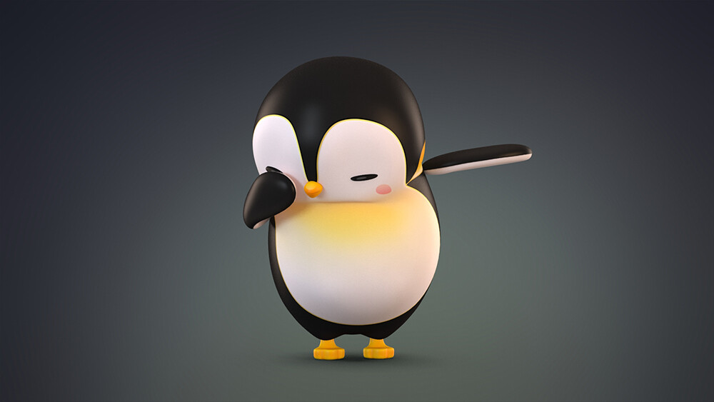 Hình hình họa penguin unique cao