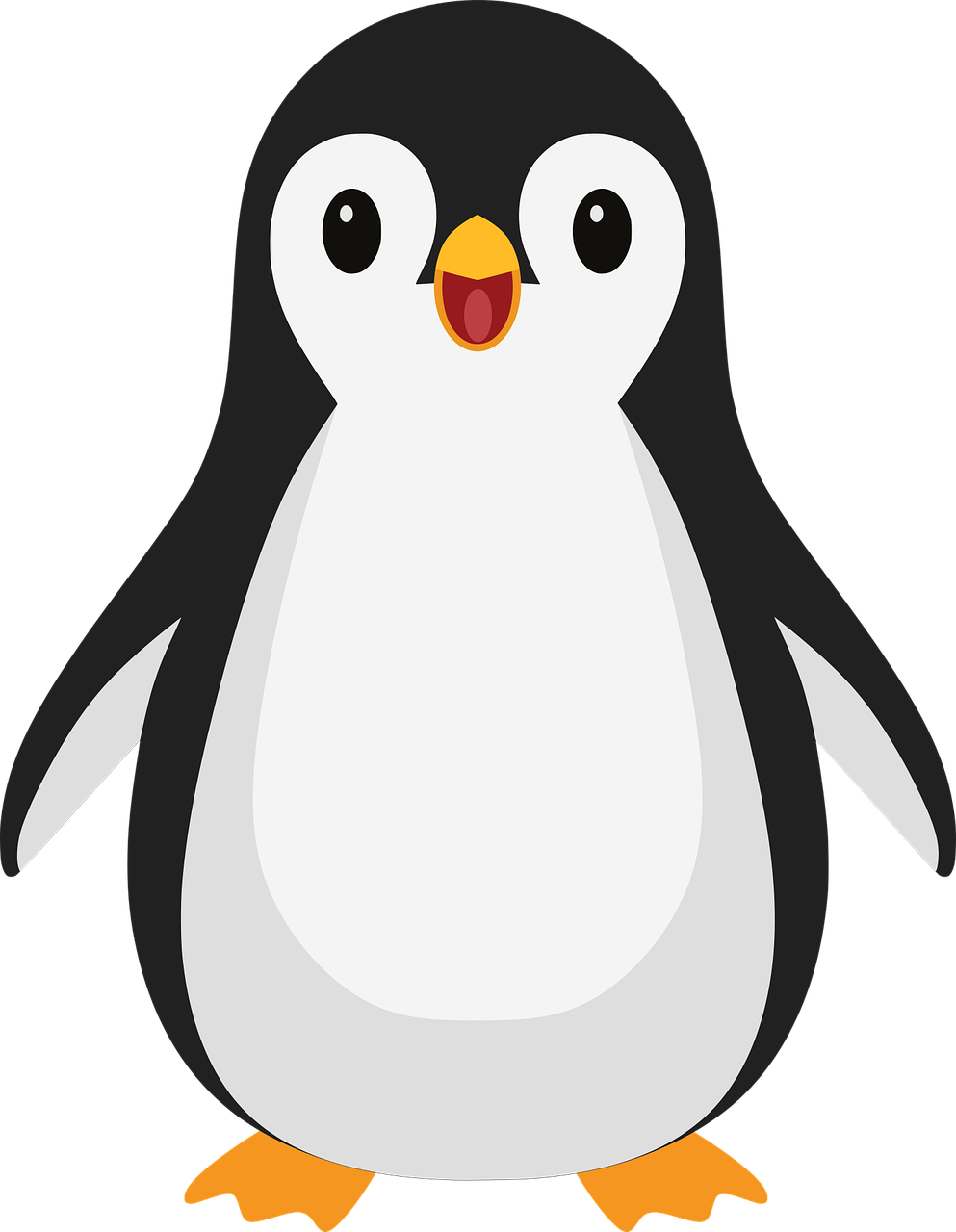 Hình chim cánh cụt chibi
