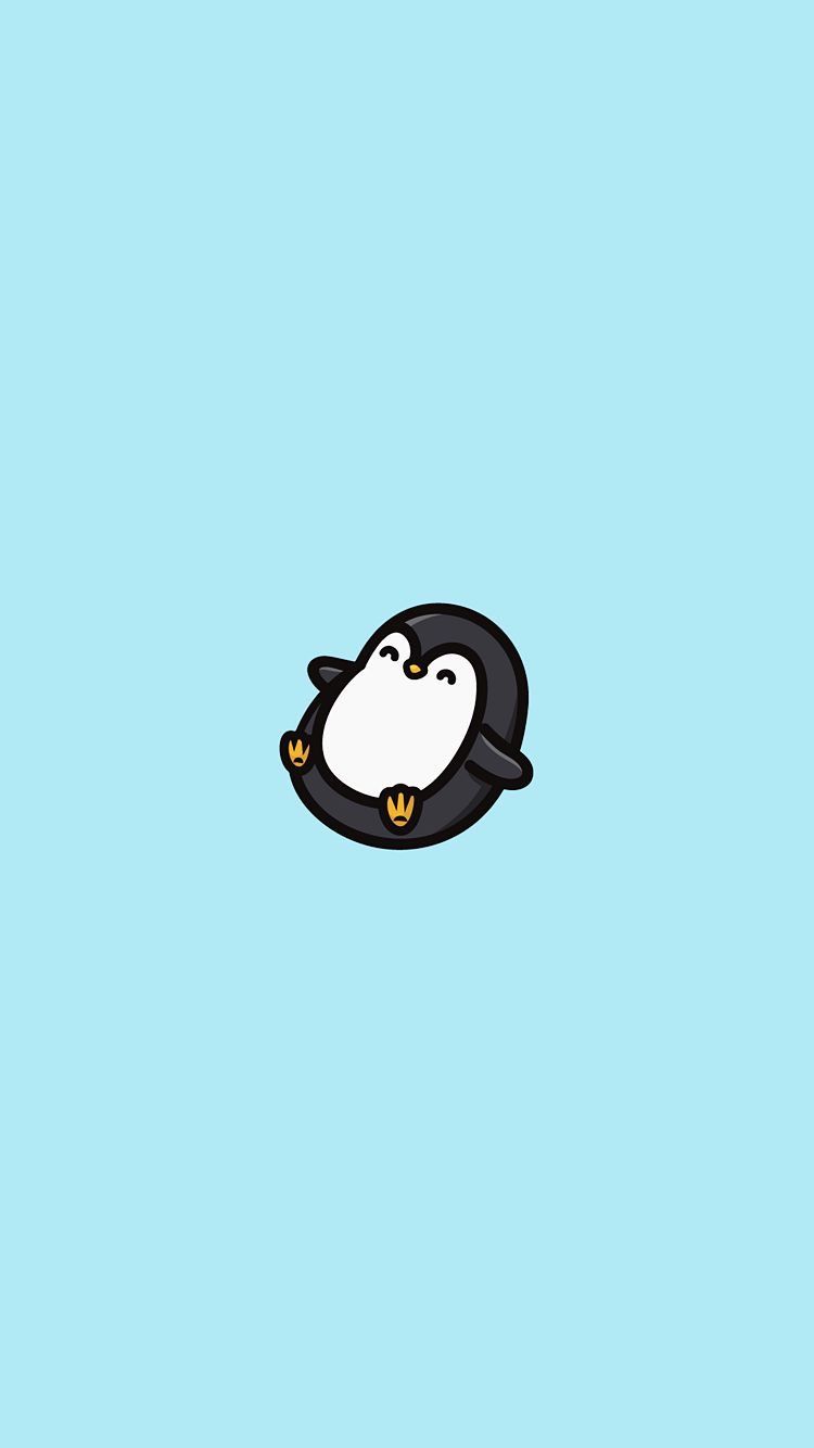 Hình nền chim cánh cụt chibi cho điện thoại