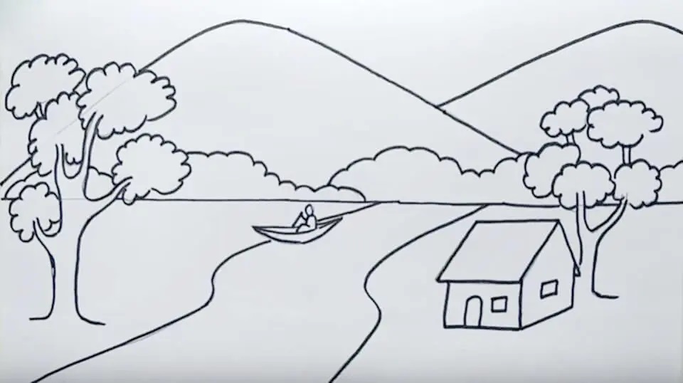 Vẽ tranh phong cảnh làng quê cho học sinh