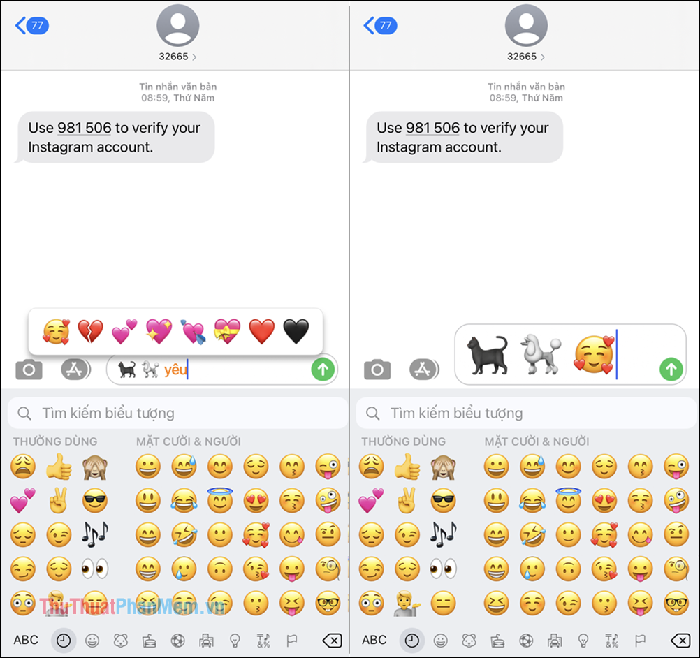 Hệ thống nhận diện biểu tượng, Emoji trên iPhone, iPad hoạt động hiệu quả với cả tiếng Việt và tiếng Anh