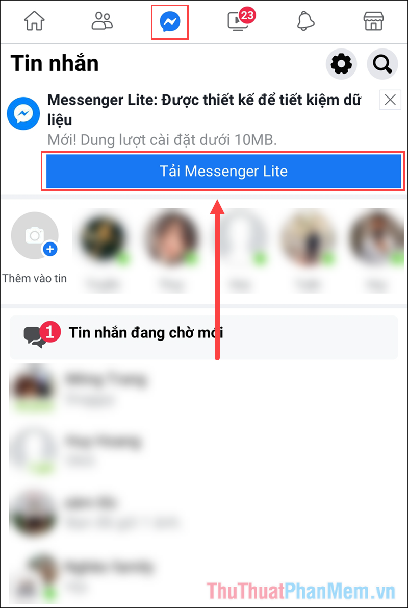 Tải Messenger Lite để nhắn tin
