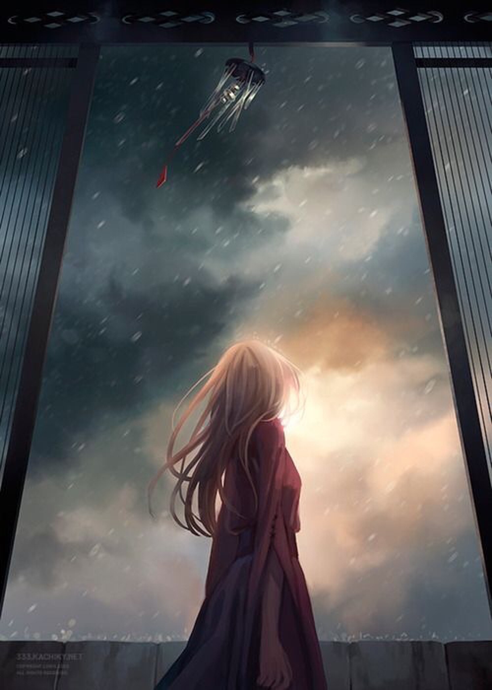 Hình ảnh anime về cơn mưa buồn đẹp
