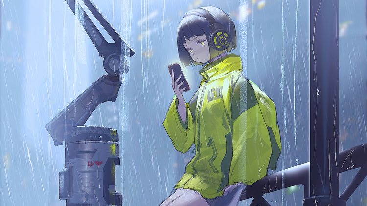 Hình ảnh anime về cơn mưa buồn, tâm trạng