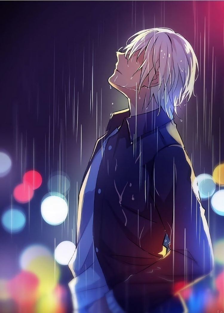 Hình ảnh anime buồn dưới mưa