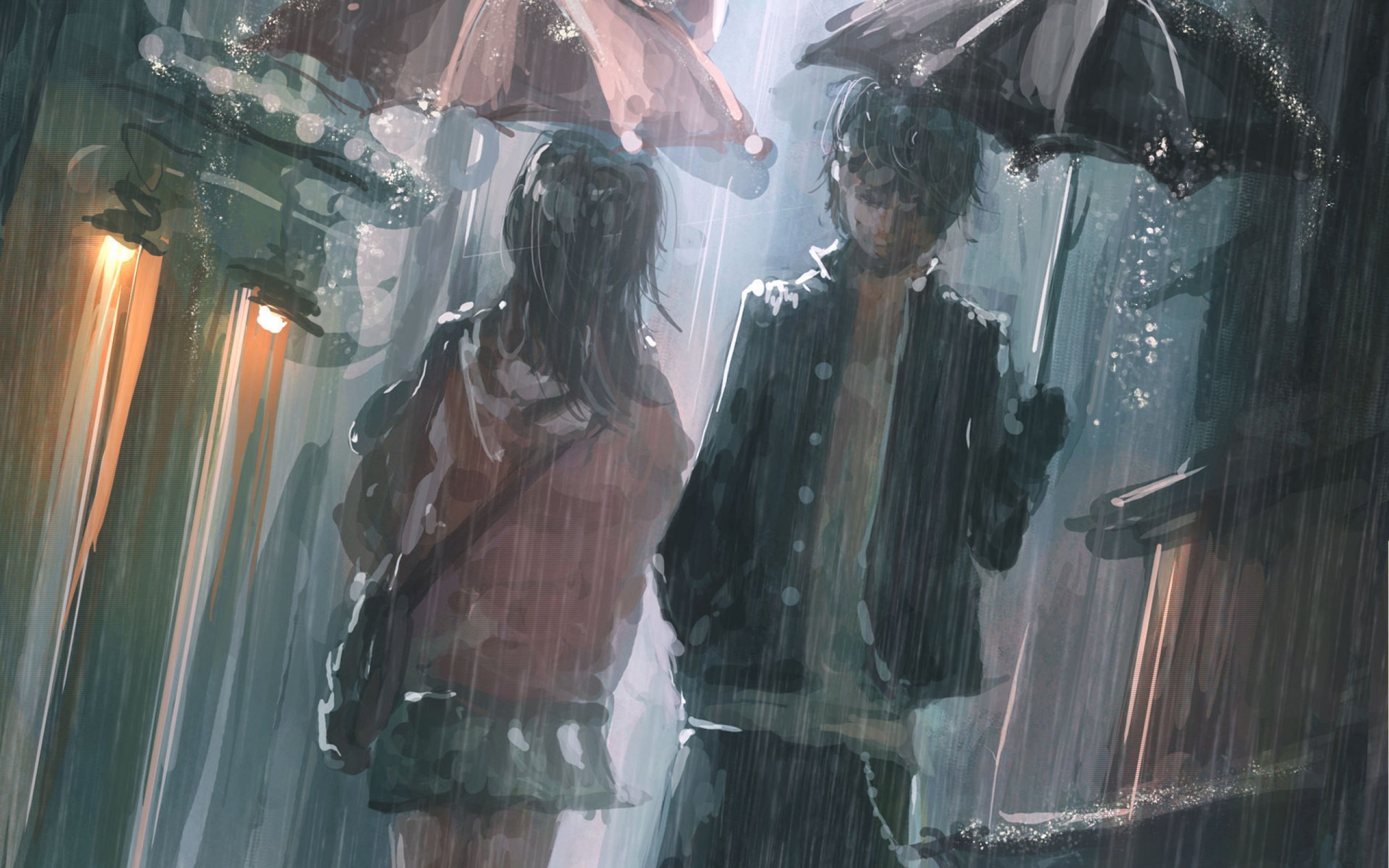 Hình ảnh anime về cơn mưa buồn đẹp