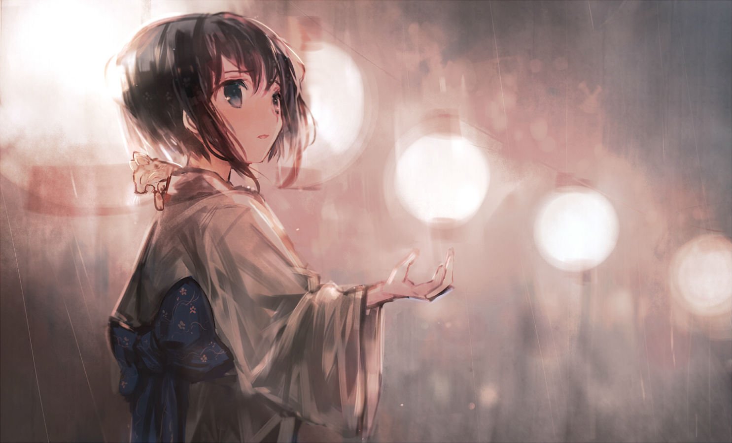 Hình ảnh anime buồn về mưa