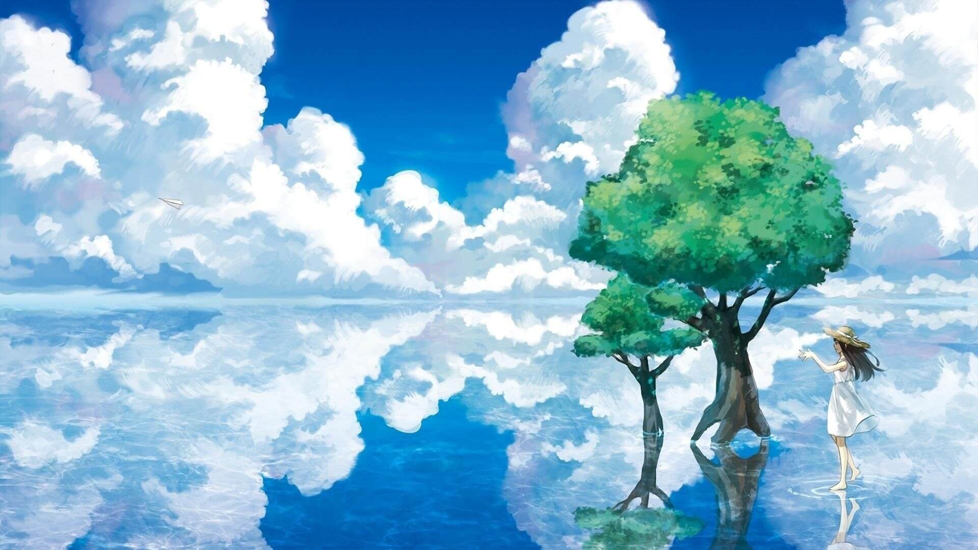 Tranh phong cảnh anime tuyệt đẹp