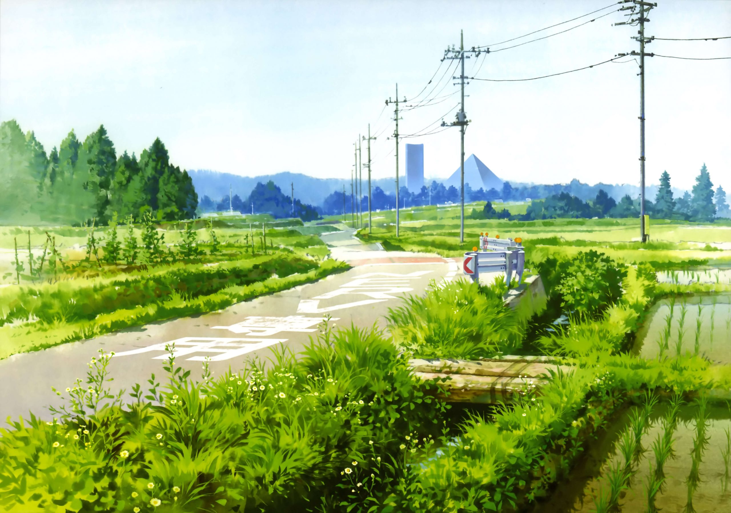 Bức tranh phong cảnh thiên nhiên anime đẹp