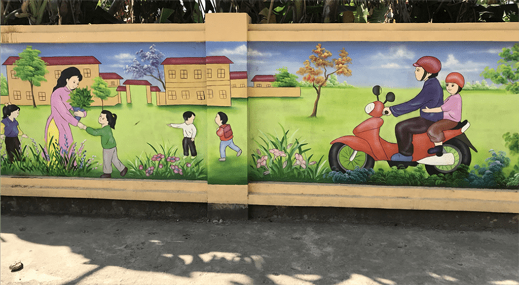 Tranh vẽ tường rào cho trường tiểu học