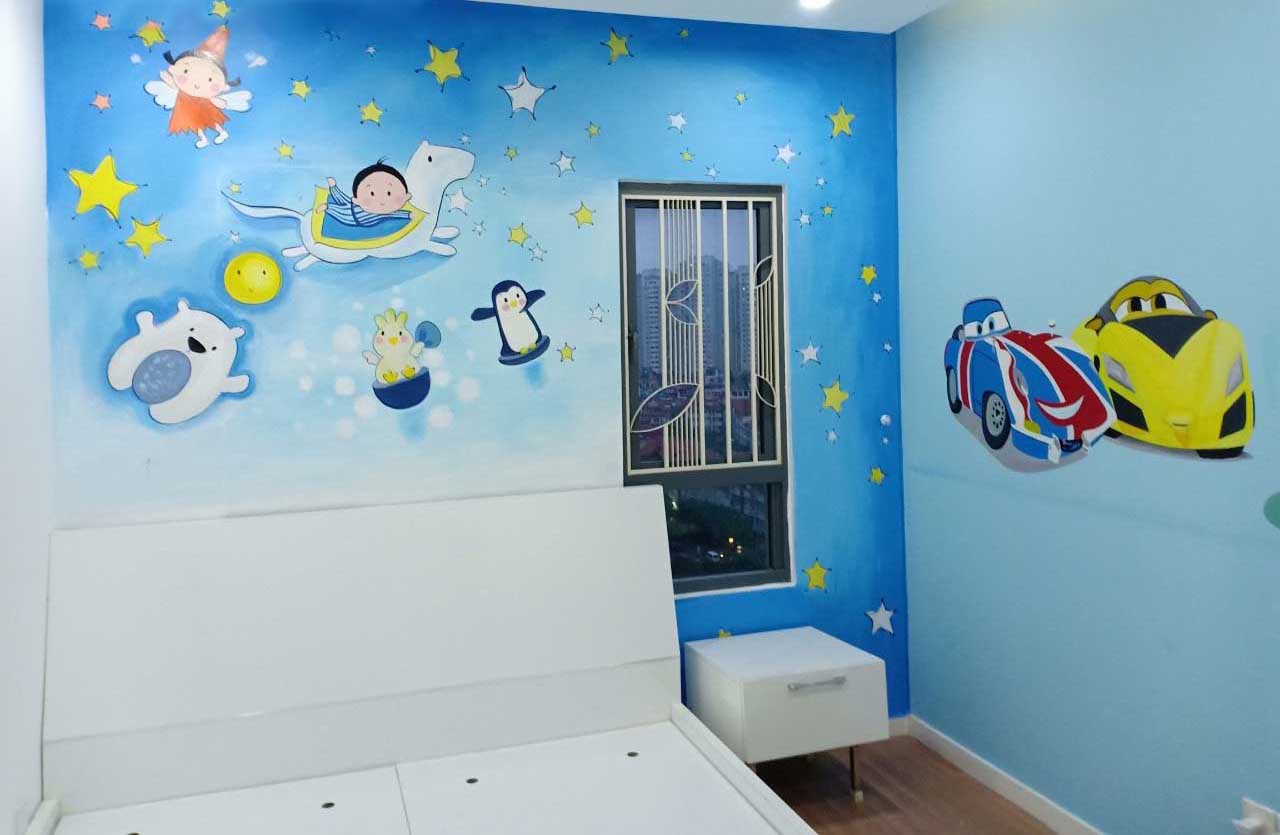 Mẫu tranh vẽ tường cho phòng ngủ