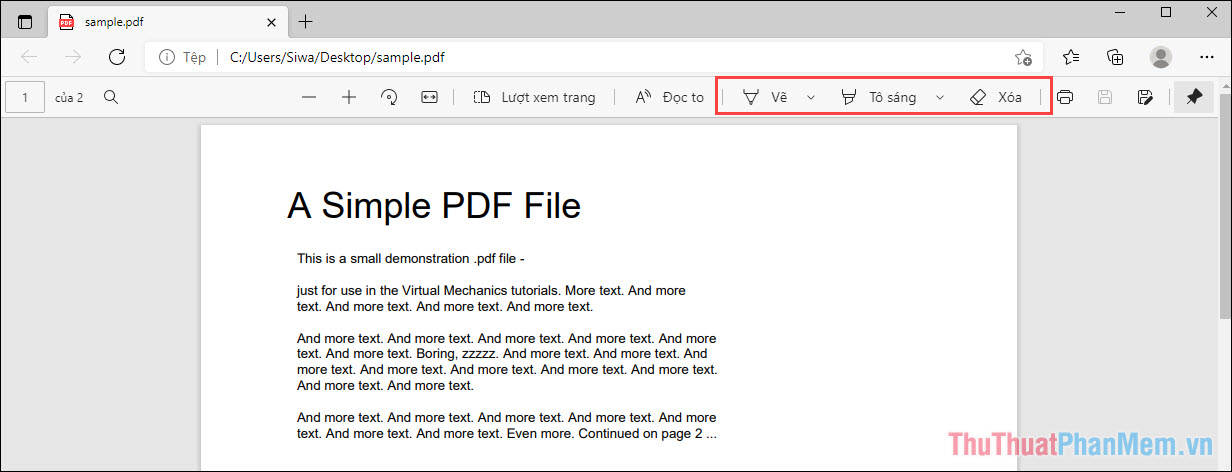 Cách chỉnh sửa, đánh dấu, chú thích, gạch chân file PDF bằng Microsoft Edge