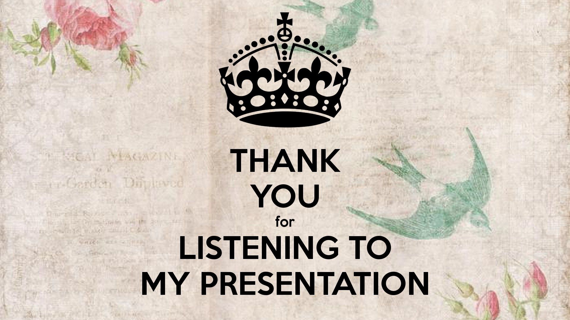 Ảnh Thank You For Listening kết thúc PowerPoint