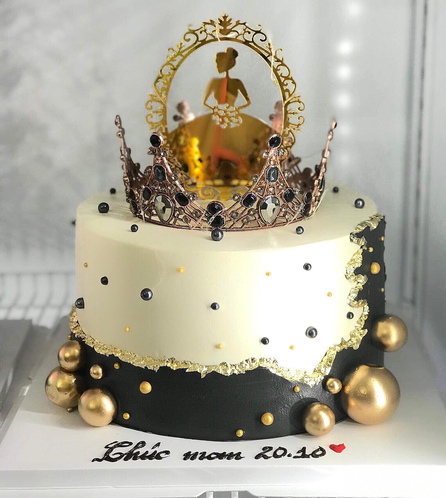 Bánh sinh nhật vương miện công chúa đẹp