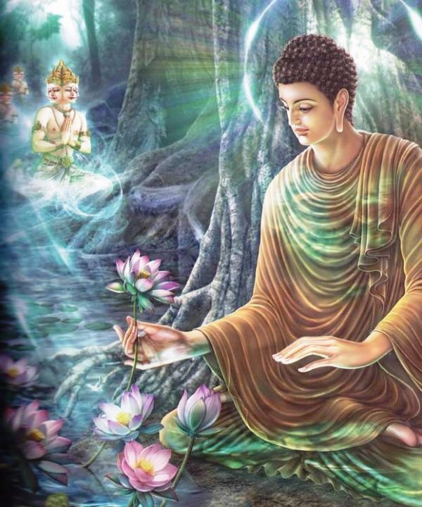 Hình hình họa hoa sen Phật giáo rất đẹp nhất