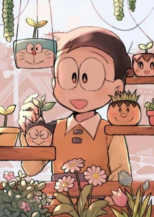 Hình ảnh Nobita ngộ nghĩnh đáng yêu