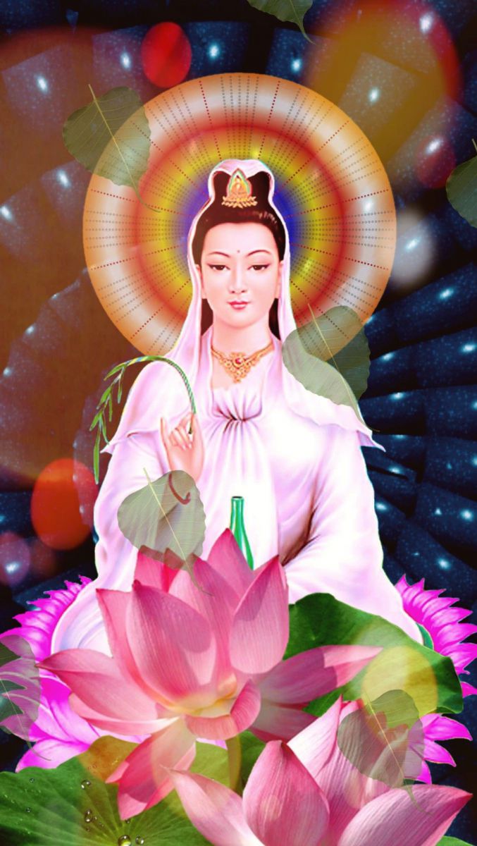 Hình hình họa Phật và hoa sen