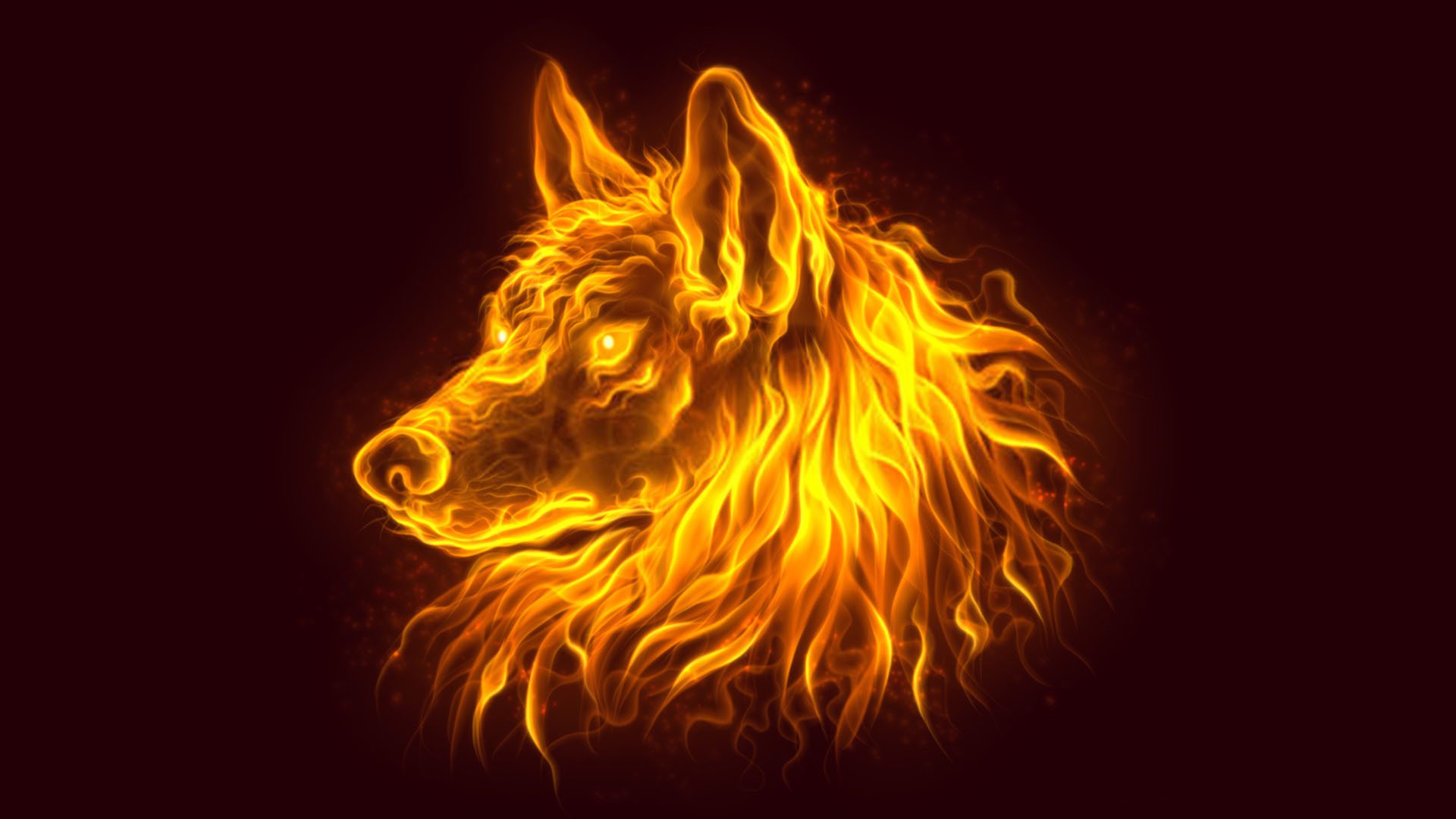Hình nền sói lửa cho Desktop