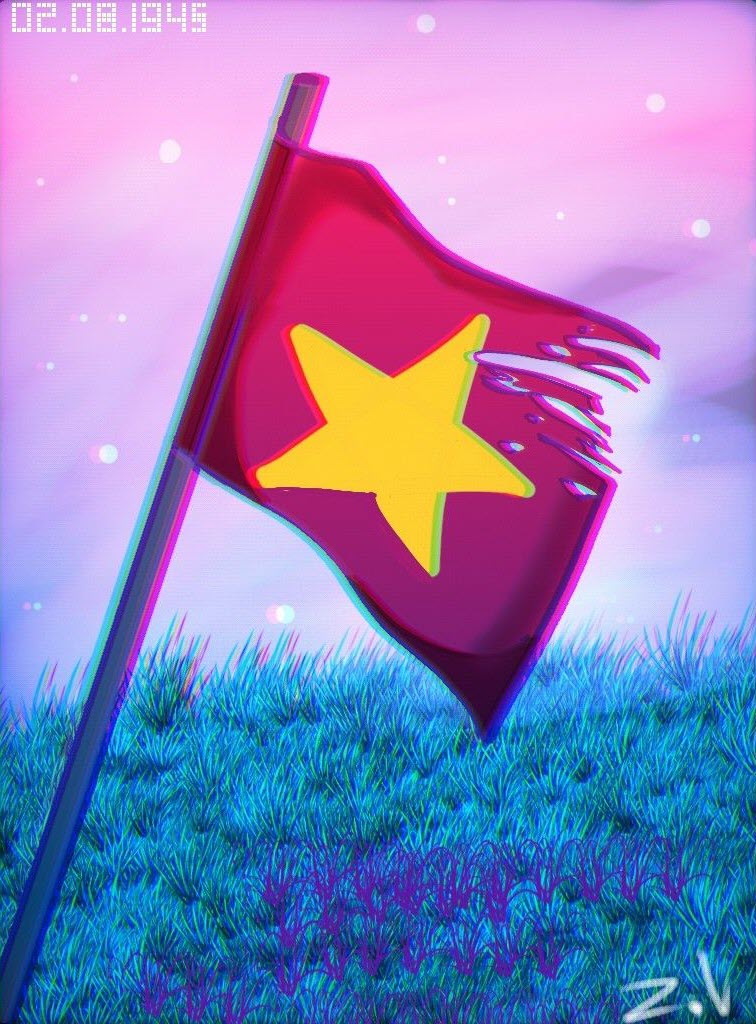 Hình thay mặt lá cờ Việt Nam