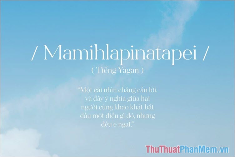 Mamihlapinatapei (ngôn ngữ Yagan) 
