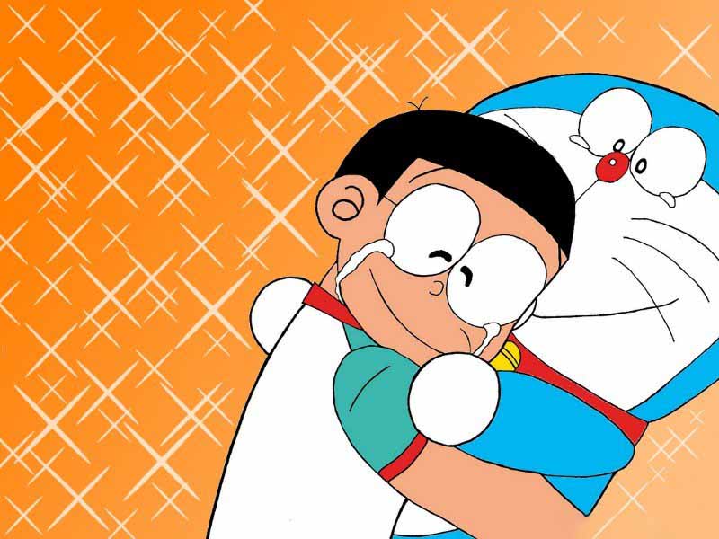 Ảnh Doremon và Nobita buồn khóc