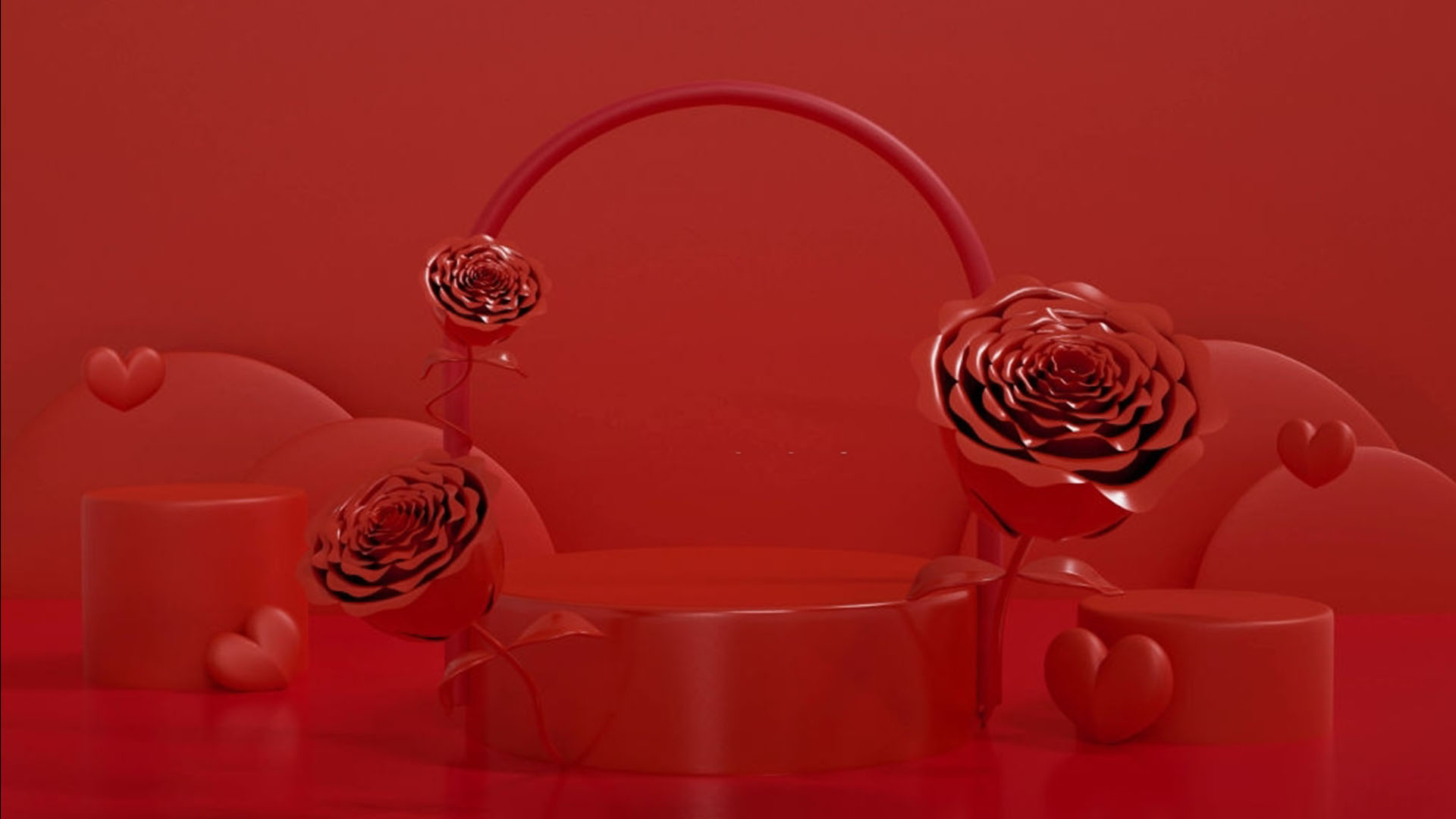 Ảnh nền hoa hồng đỏ 3D