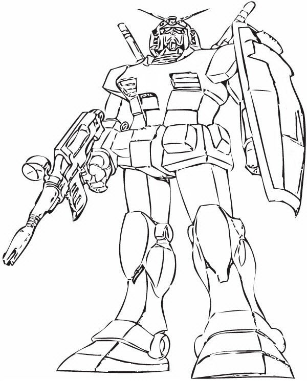 Hình ảnh tô màu Robot Gundam