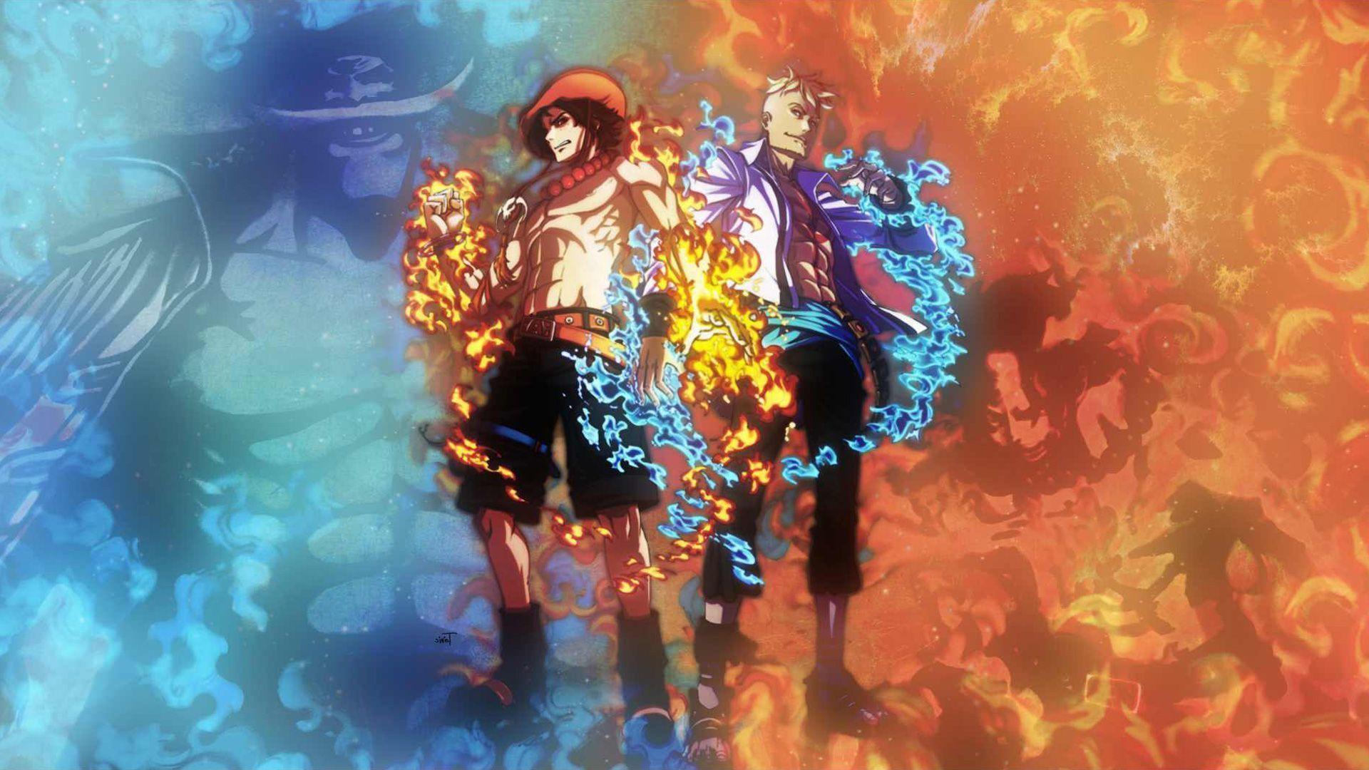 Hình nền Ace và Luffy trong One Piece