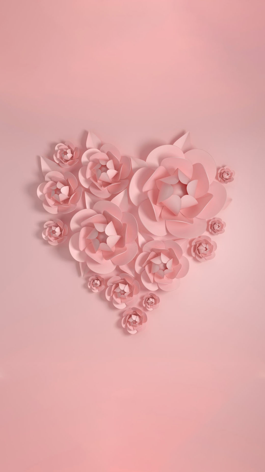 Hình nền hoa hồng trái tim 3D
