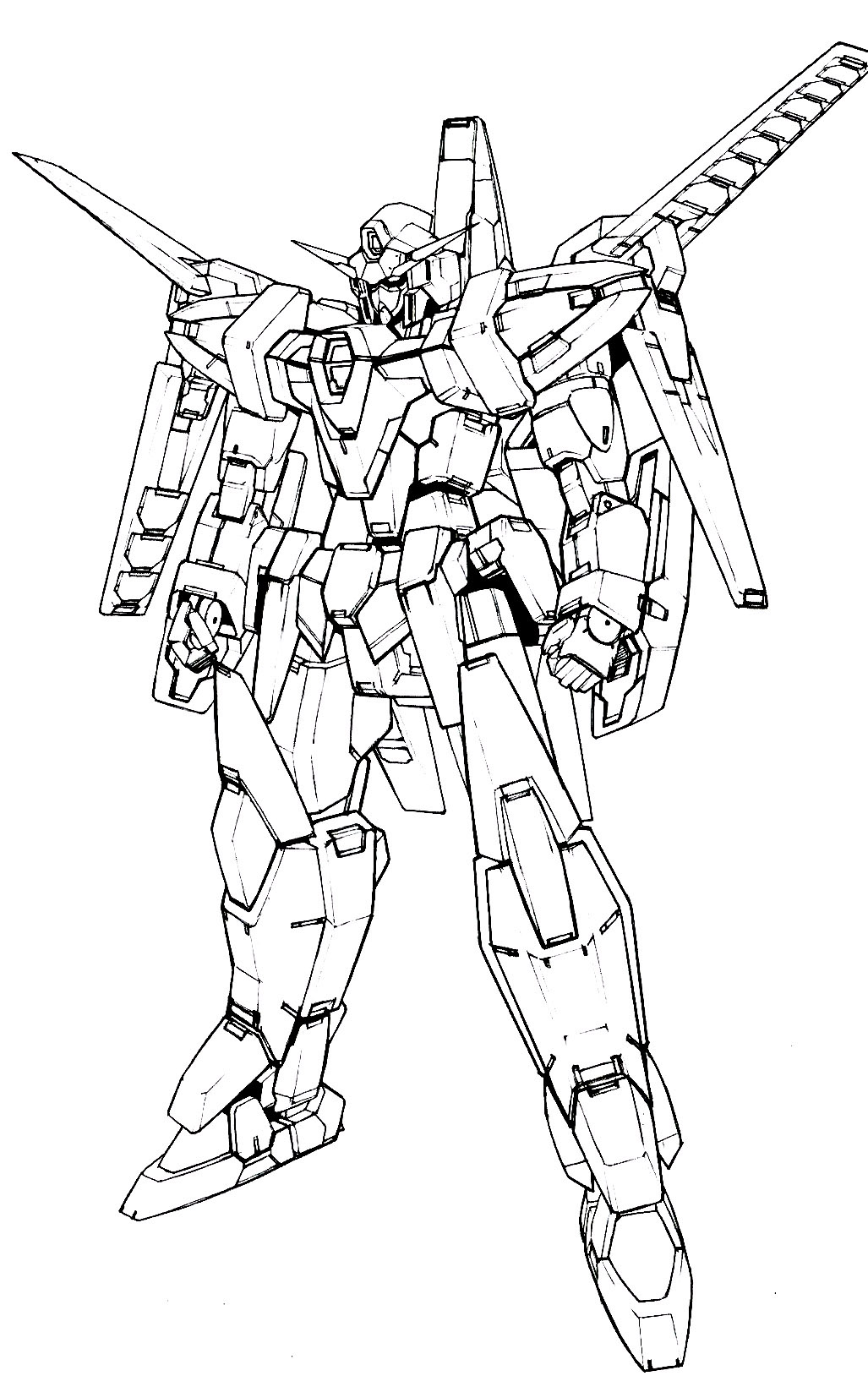 Trang tô màu robot Gundam cho trẻ em