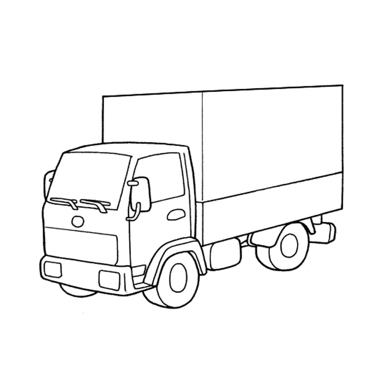 Trang tô màu xe tải cho trẻ em