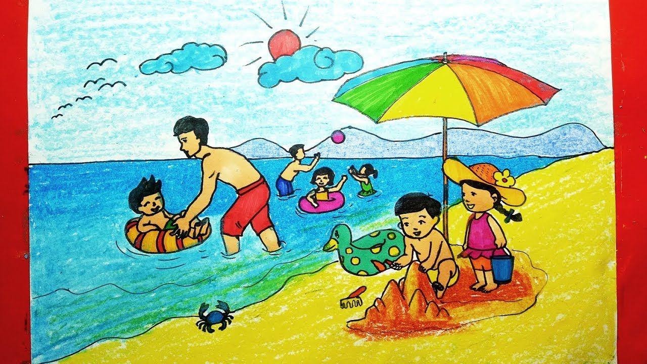 Tranh vẽ đề tài bãi biển