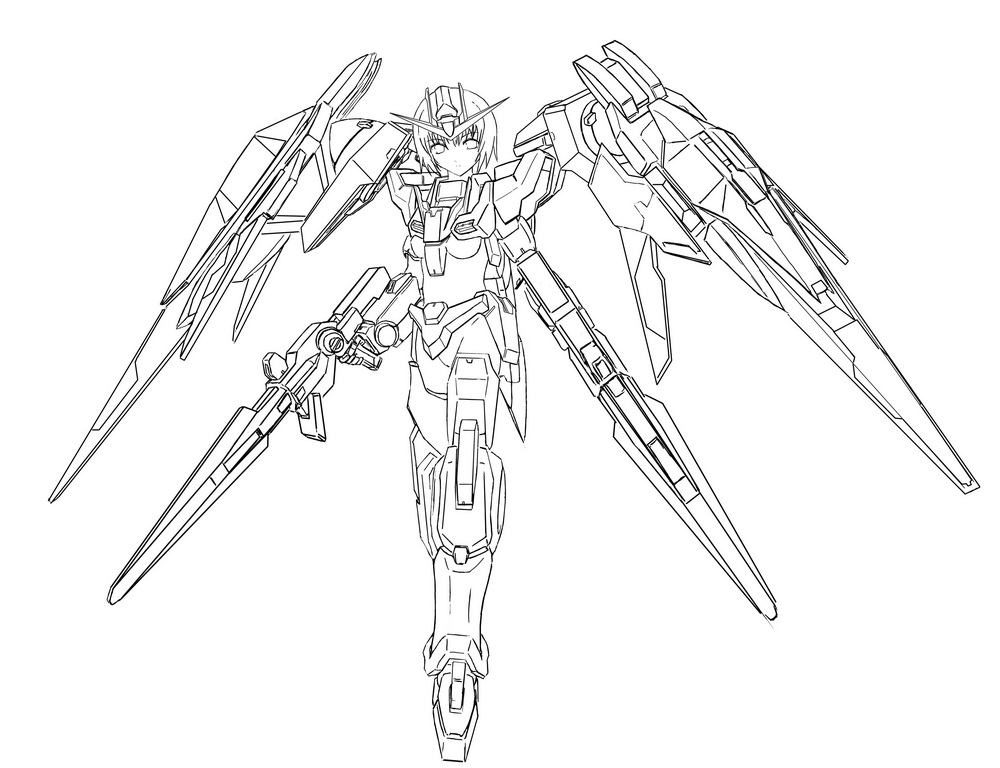 Tranh vẽ tô màu Gundam cho bé
