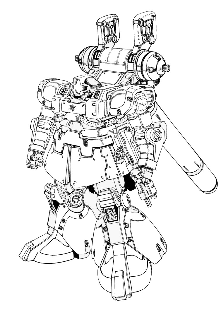 Tranh vẽ tô màu Gundam đẹp