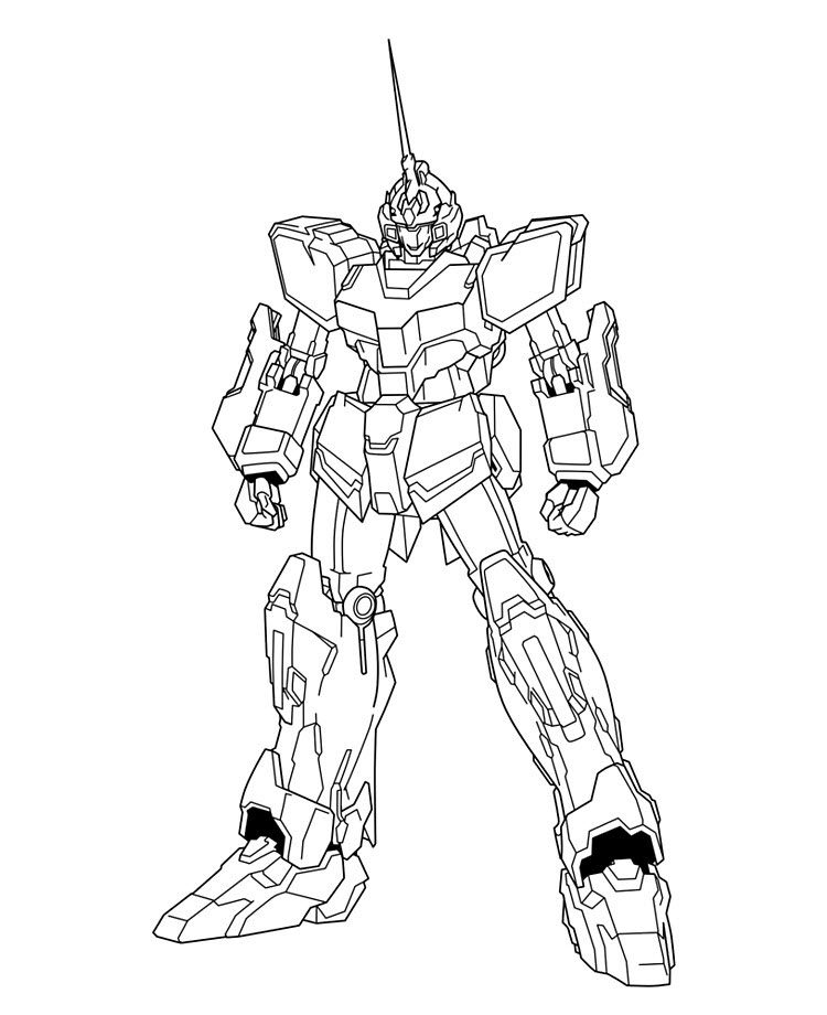 Tranh vẽ tô màu Robot Gundam cho bé đẹp nhất