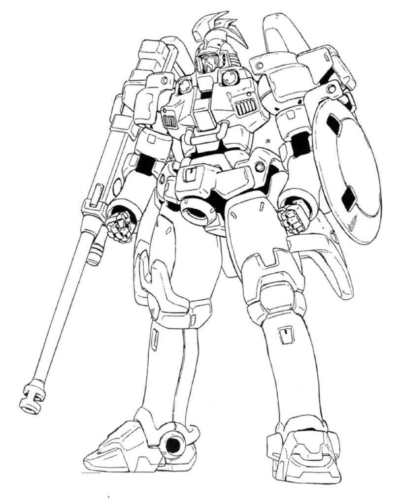 Tranh vẽ tô màu Robot Gundam đẹp