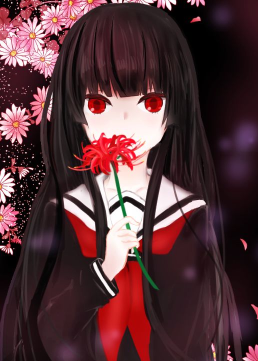 Hình ảnh hoa Bỉ Ngạn anime nữ buồn ma mị
