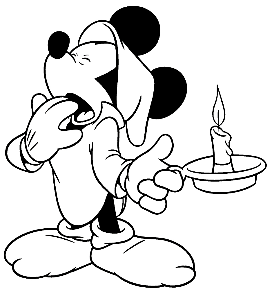 Tranh tô color con chuột Mickey cho tới nhỏ bé 2 tuổi
