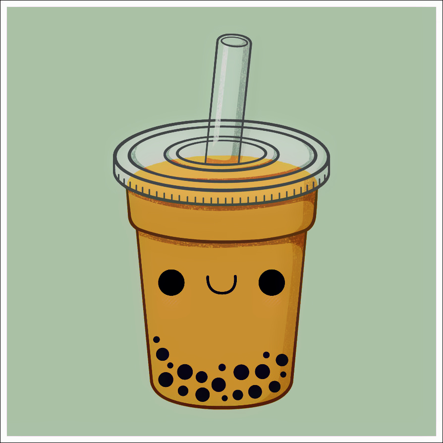Hình ảnh trà sữa hoạt hình dễ thương