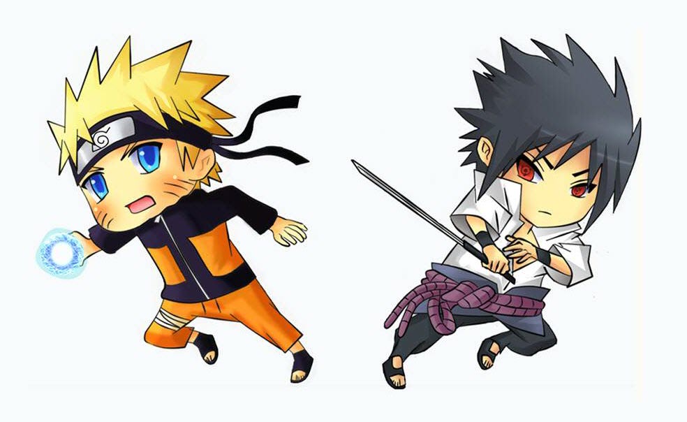 Ảnh đẹp Sasuke và Naruto chibi