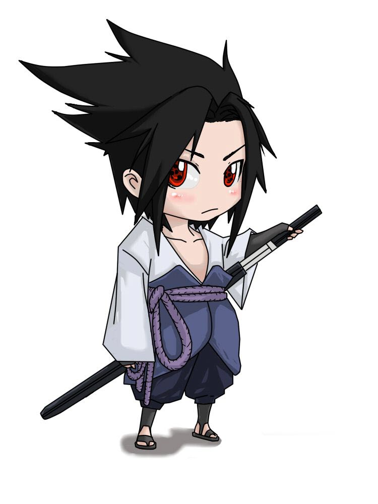 Ảnh Sasuke chibi cầm kiếm