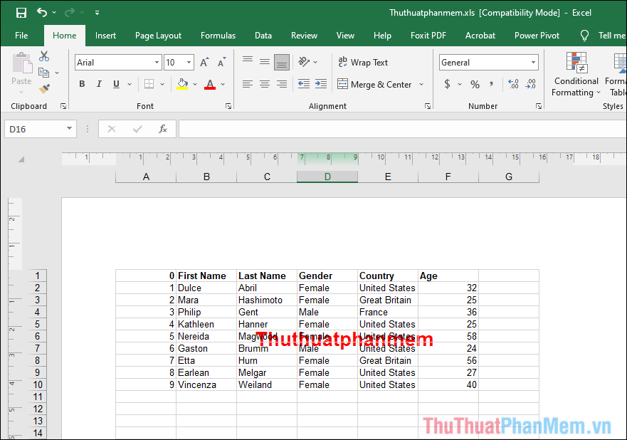 Hoàn thành thêm dấu Watermark vào trong file Excel với nội dung bằng chữ