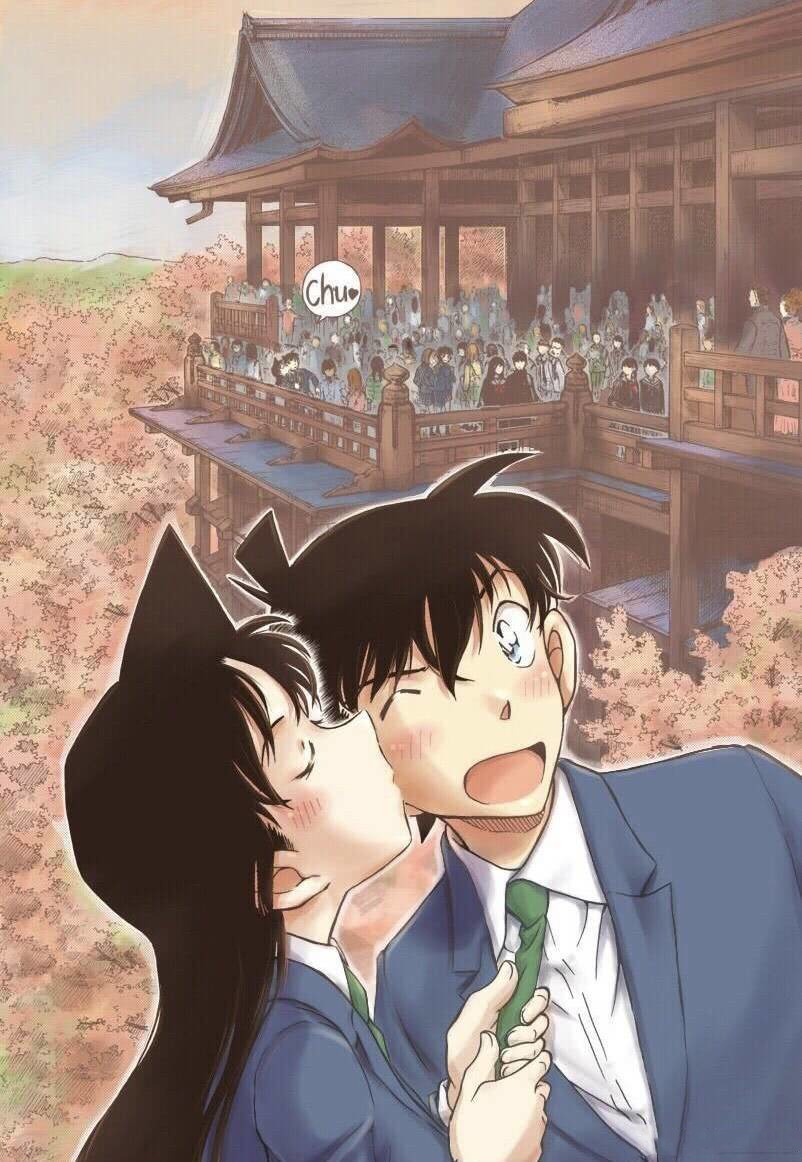Ảnh Ran và Shinichi hôn nhau cực đẹp