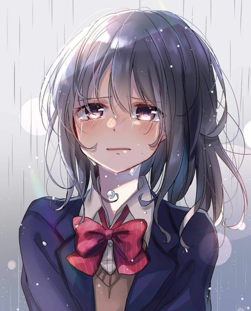 Hình ảnh anime khóc đau khổ HD