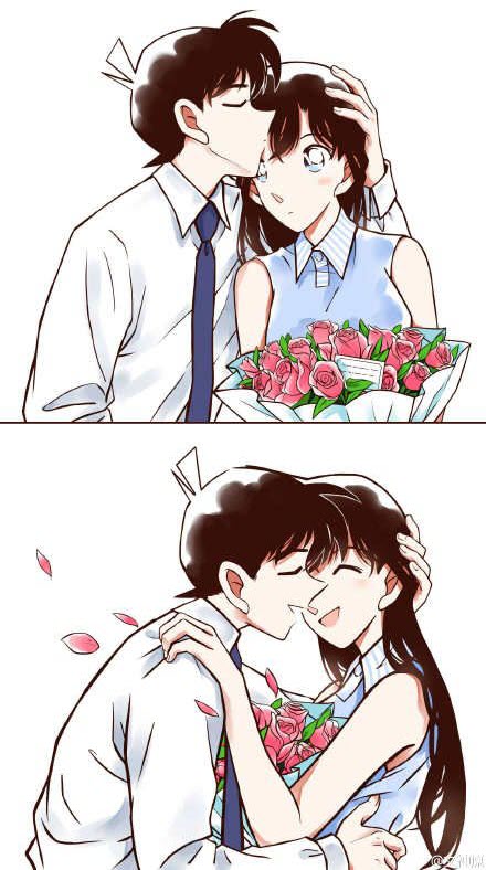 Hình ảnh Shinichi và Ran hôn nhau đẹp nhất
