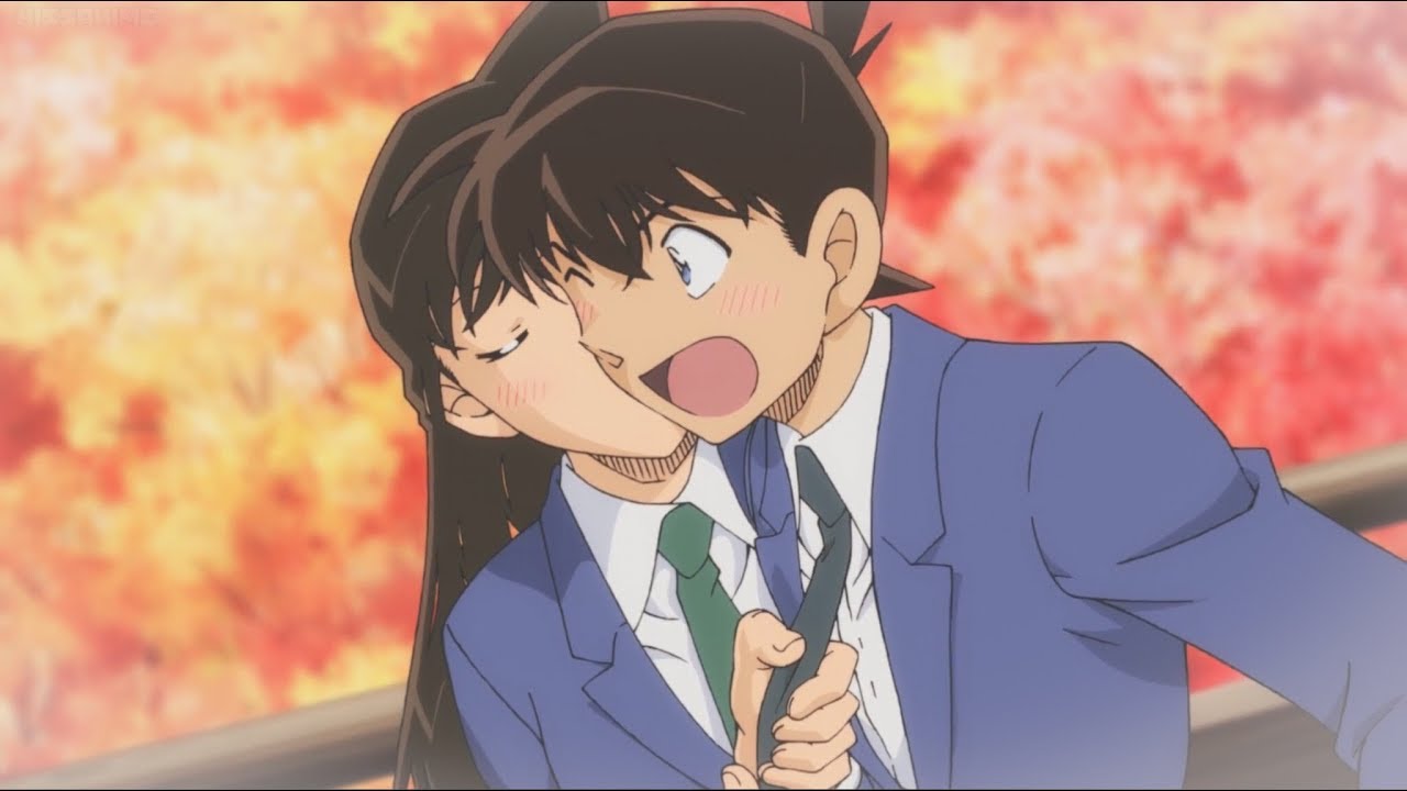 Hình ảnh Shinichi và Ran hôn nhau đẹp