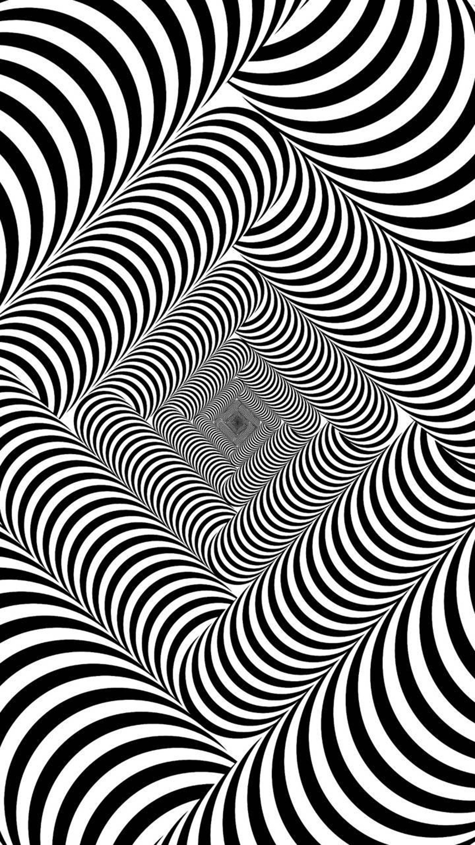 Hình nền ảo giác quang học 3D sọc tròn đen trắng
