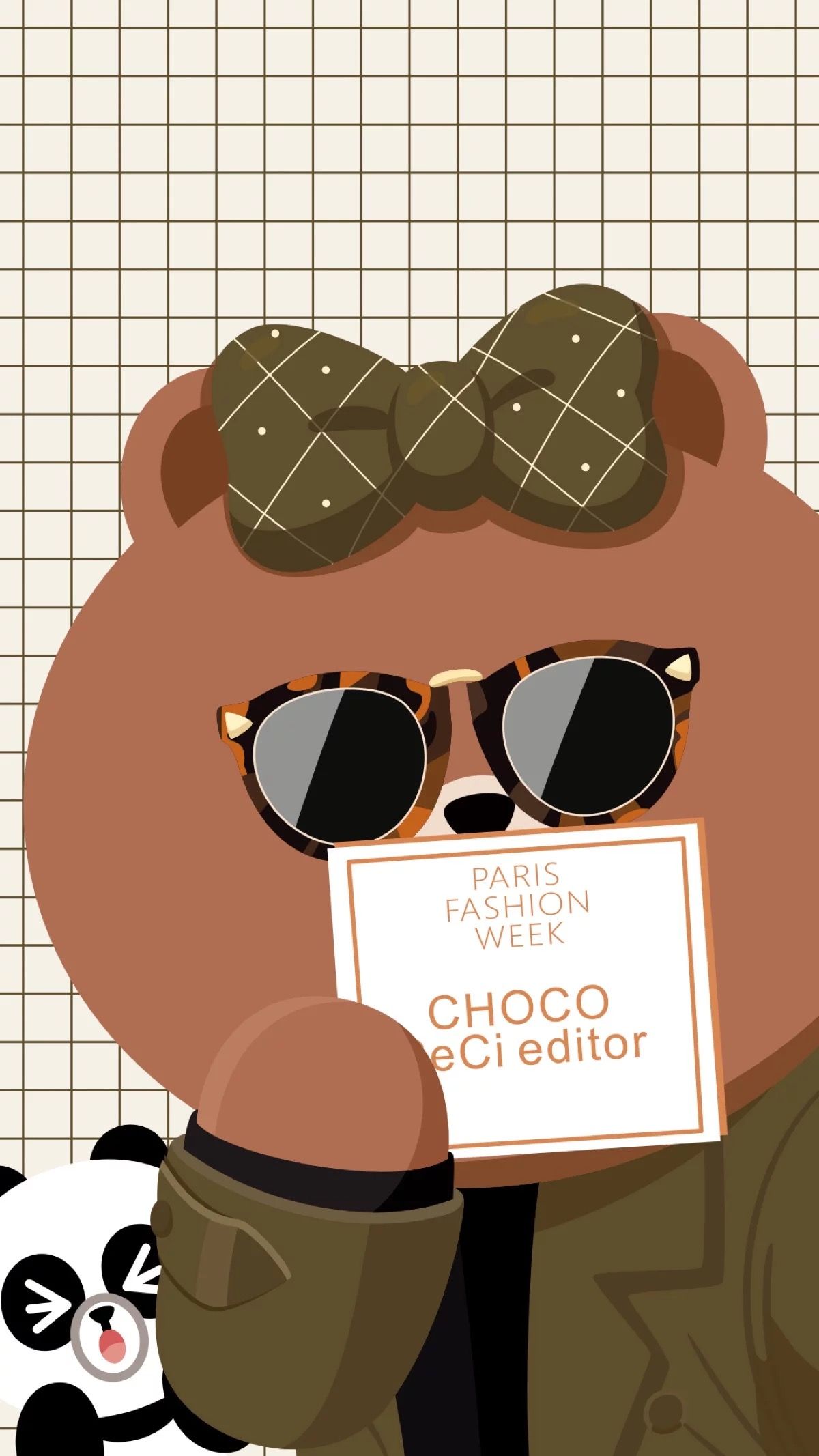 Hình nền gấu Brown đeo kính