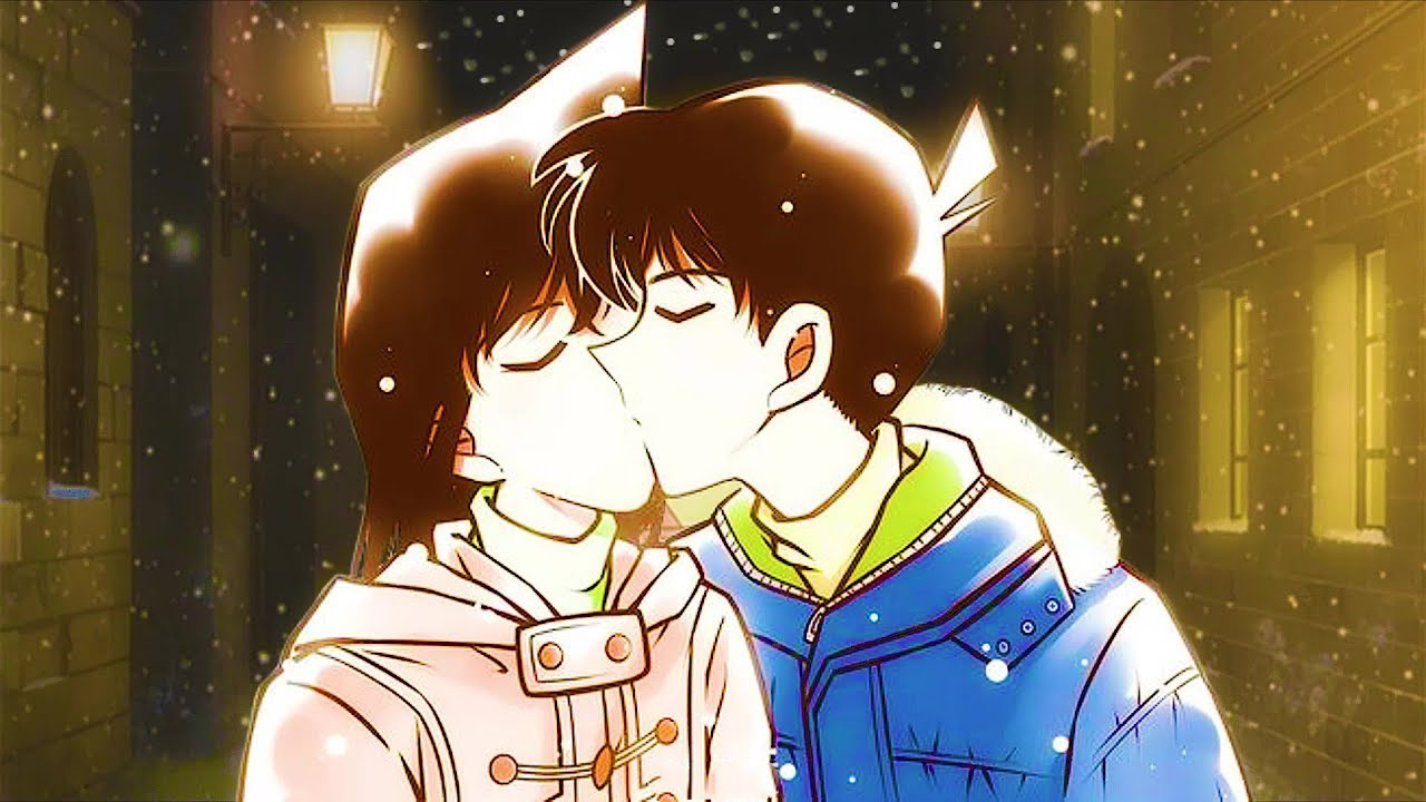 Shinichi và Ran hôn nhau cực đẹp
